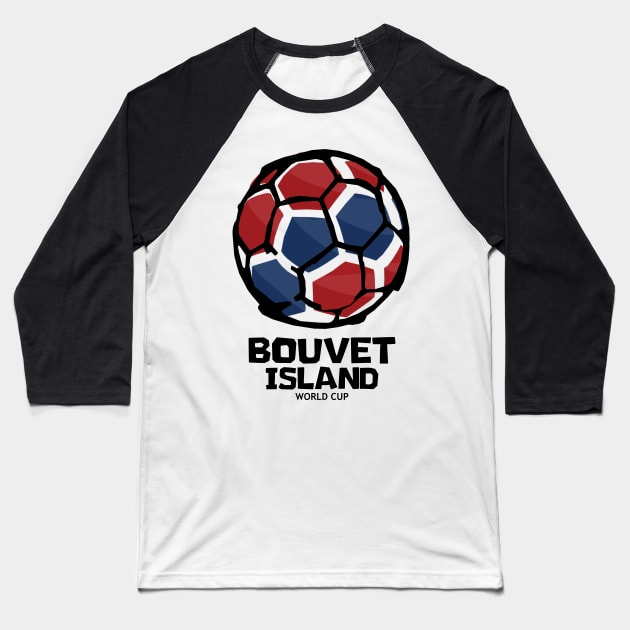 Bouvet Island Football Country Flag Baseball T-Shirt by KewaleeTee